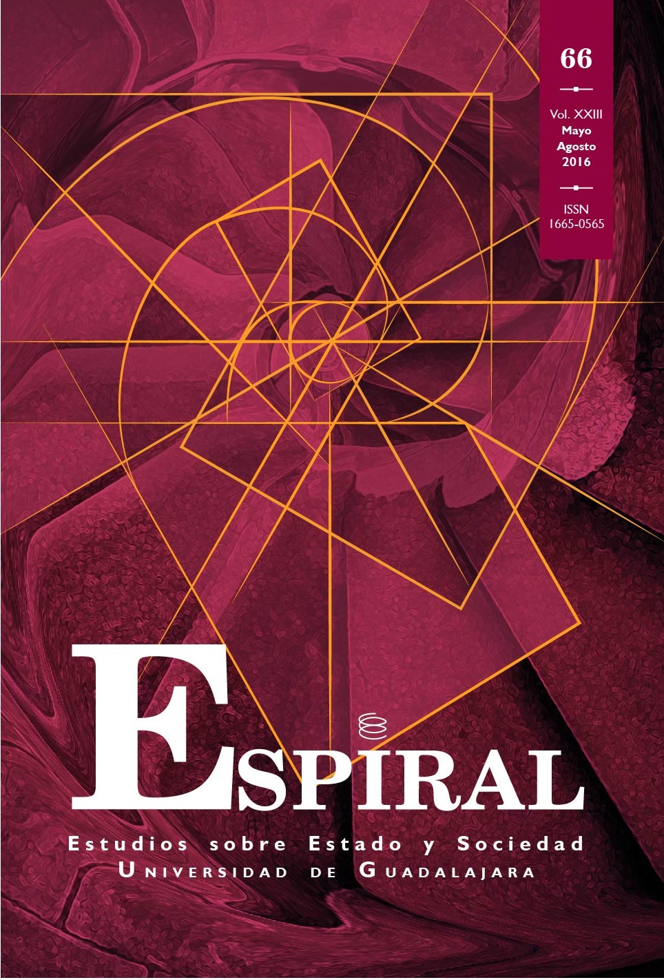 Portada de la revista Espiral, Estudios sobre el Estado y Sociedad. Universidad de Guadalajara, Vol.23 Núm. 66 (Espiral, Estudios sobre Estado y Sociedad, 2017)