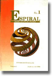 Portadas de la revista Espiral de la Universidad de Guadalajara, evolución en su diseño de portada Vol. 1 Núm. 1 y Vol. 24 Núm. 69 (Espiral Estudios Sobre Estado y Sociedad, 1994/2017)