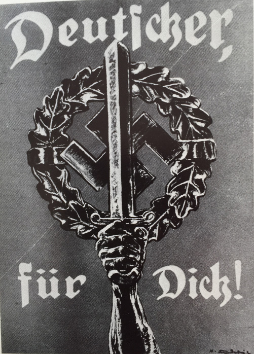 Afiche Nazi de entre los años 1932-33